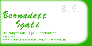 bernadett igali business card